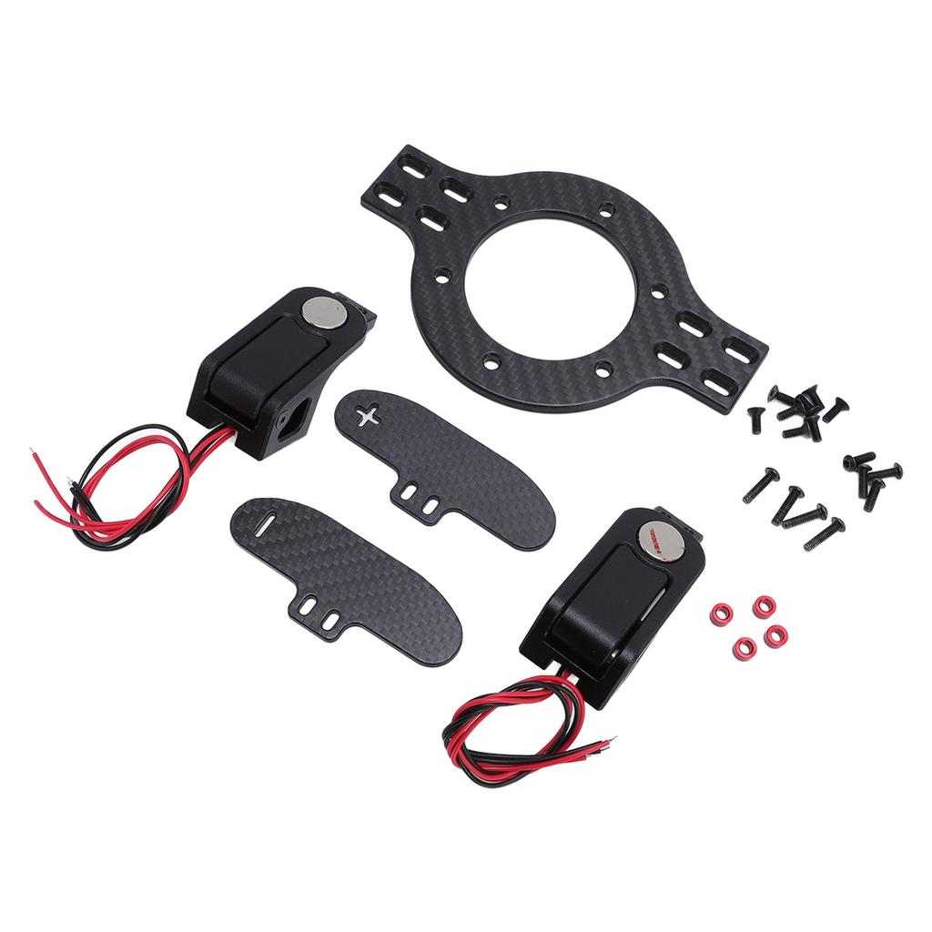 Carbon Fiber Aluminum Alloy Shift Paddles RC Game Simulation Steering Wheel Magnetic Paddles with 70mm Mount for 923