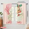 2 Stück, 2D-Flachdruck Kreative Vorhänge Rosa Weihnachtsmann Vielseitig 100% Polyester (ohne Stange) Vielseitige Allzweckleuchte für Schlafzimmer,