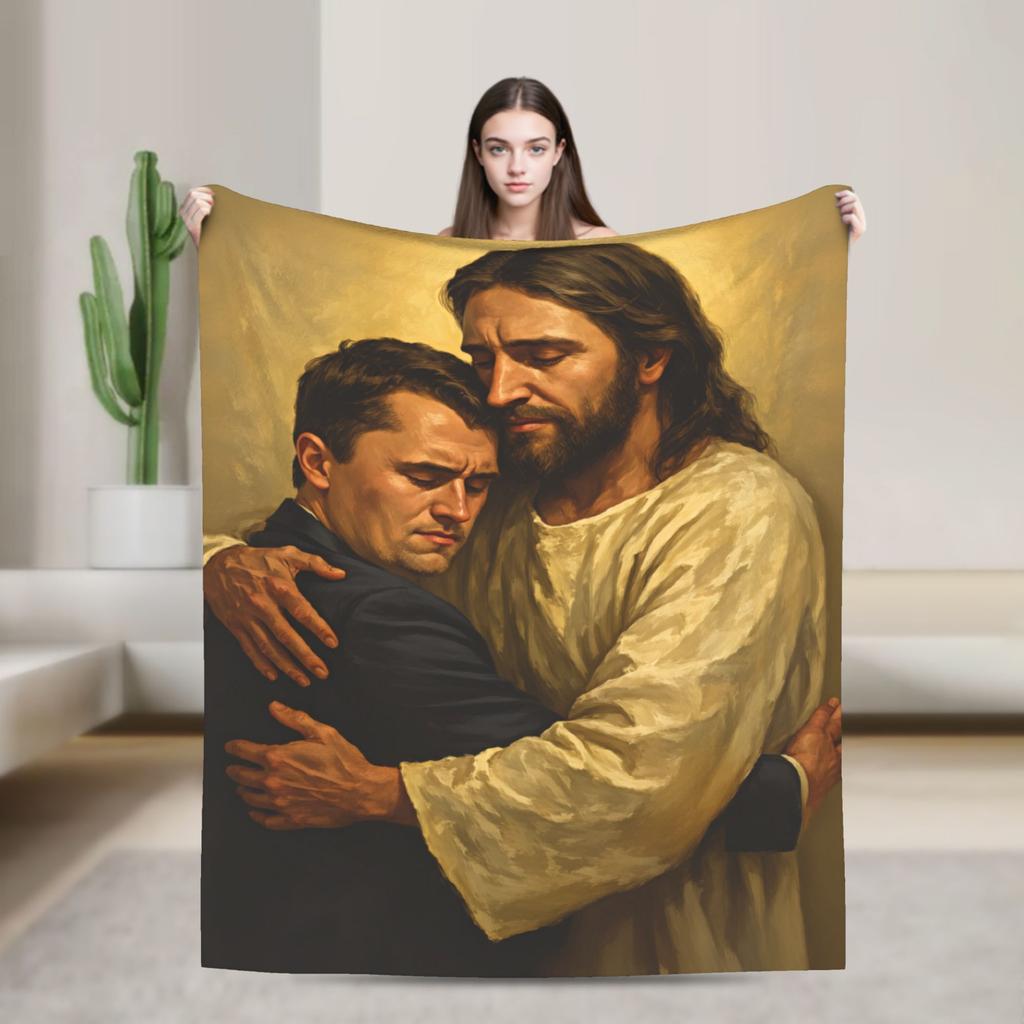 Charlie Kirk Angel Advocate Funny Flannel Blanket High Quality Material Unique Home Accent All Season Use Soft Comfortable Warm