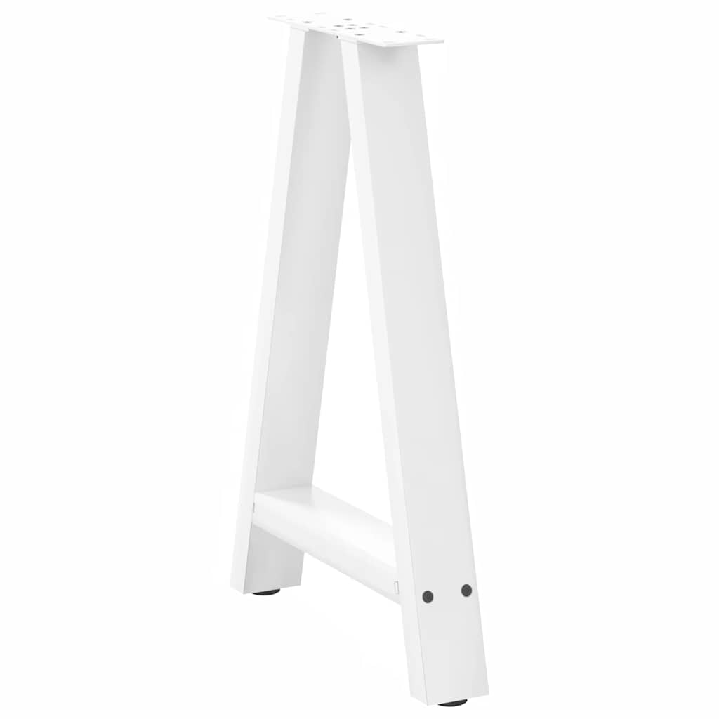 Vidaxl Coffee Table Legs, 2 Pcs, White, 50X(72-73) Cm, Steel