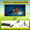 Tripod Projector Screen with Stand 70 Inch 16:9 4K HD Projection Screen Stand Wrinkle-Free Height Adjustable Portable Screen for Projector Indoor &