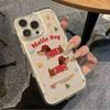 Cute Christmas Dachshund Transparent Phone Case for iPhone 16 14 12 11 13 15 Pro Max Mini X XR XS 7 8 Plus SE Clear Cover Fundas