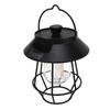 Camping Lantern Waterproof USB Rechargeable 3 Modes Handheld Vintage Lantern with Metal Hook for Outdoor Camping Black