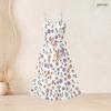 Women Plus Size White Two Piece Set Long Sleeve Cropped Shrug Strappy Tie Waist Pumpkin Bat Printed Dress