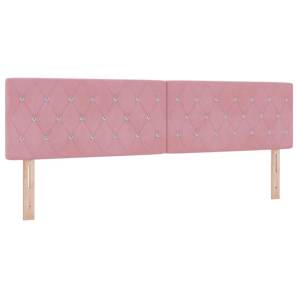 Storage Bed with Headboard Pink 180 X 200 Cm Velvet