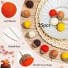 25x Christmas Acorn Ornaments Tree Decorations Accessories with Rope for Festival DIY