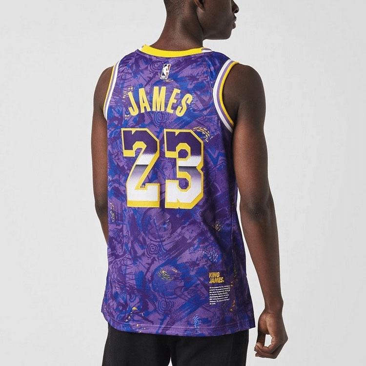 Nike NBA Retro SW Fan Edition LeBron James 23 Jersey 'Purple' Men's DA6951-504