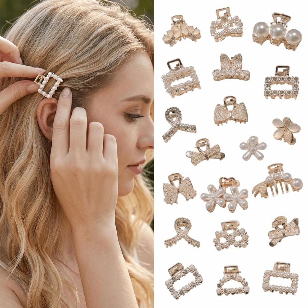 10/20pcs Rhinestone Decorative Hair Barrettes for Girls Braid Hairstyle Accessories