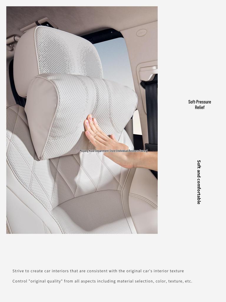 Compatible Wey Gaoshan 7/8/9 Headrest & Lumbar Support Pillow for Car Interior Neck Protection