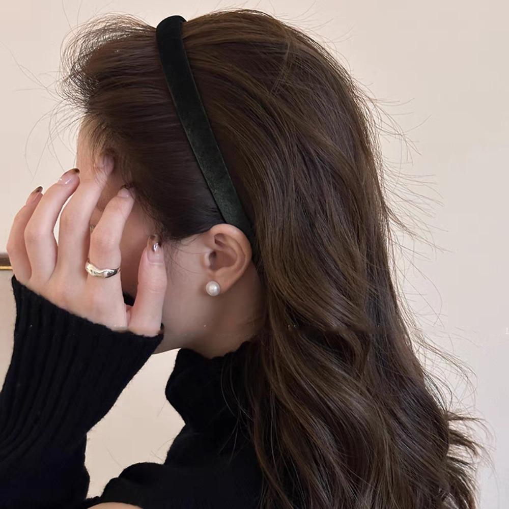 Eleganter Samt-Lünetten-Haarreif für Frauen Koreanischer Retro-Stirnband Mädchen Vintage-Reif für Feiertagsparty Haarbänder Accessoires