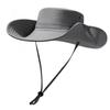 Four Seasons Fisherman Hat Men Women Western Cowboy Hat Breathable Outdoor Mountaineering Camping Fishing Big Brim Hat
