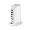 5V4A 20W Smart 6 In 1 USB Multi Port Charger Compatible Different IOS/Android Devices  Portable MINI Charger Station