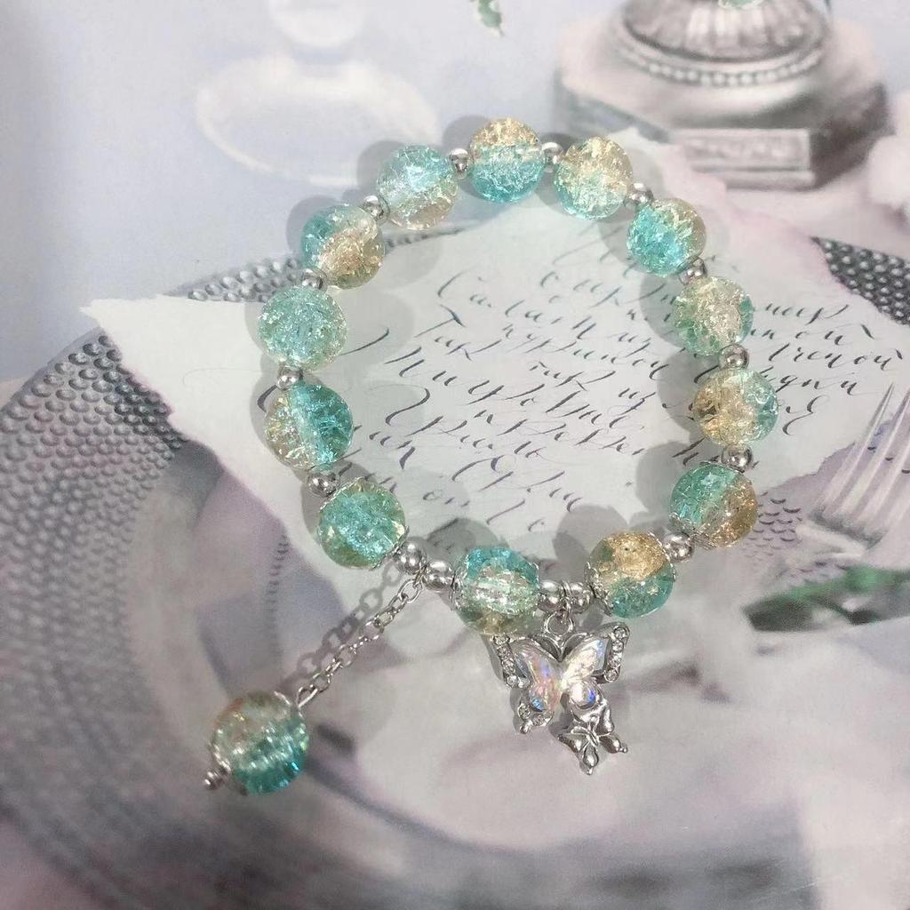 Bracelet Floral Papillon Style Chinois - Design Féerique Élégant, Cadeau d'Anniversaire Parfait pour Petite Amie