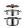 2025 Three-Layer 316 Stainless Steel Steamer & Soup Pot for Induction & Gas Stoves