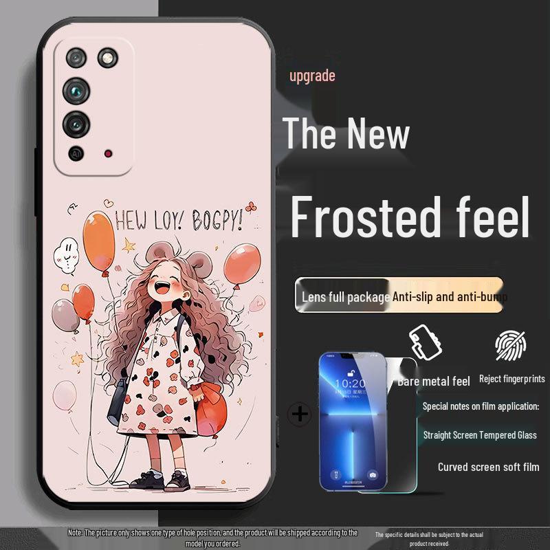 Honor X10 Anti-Fall Silicone Phone Case: Creative Cartoon Design, Soft and Durable.