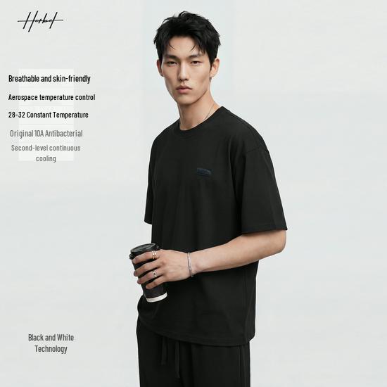 HERBEL Temperature Control Men s Loose Fit T-Shirt 170/M чёрный