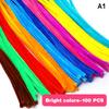 100pcs Fuzzy Wire Chenille Stems DIY Strips Twist Bar Anvil Wire Craft Pipe Handicraft Material Plush Tube Creative Toy