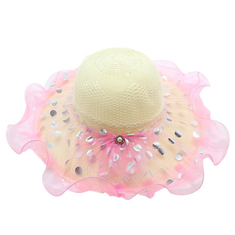 Summer straw hat big brim fashionable flower sweet seaside vacation beach breathable sun protection sun hat women's