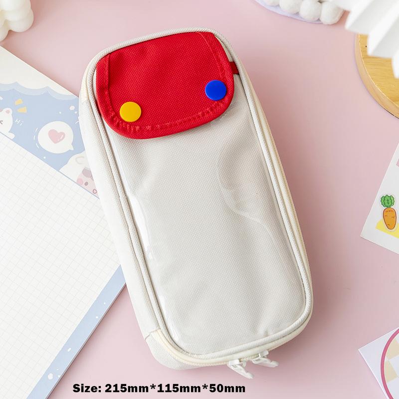 

Цветная сумка-карандаш, чехол для ручек, многослойный прозрачный сетчатый чехол с отделением для хранения канцелярских принадлежностей