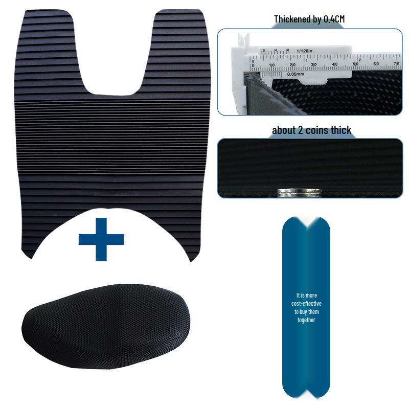 Waterproof, Sun-Proof, Wear & Dirt-Resistant Rubber Foot Pads for Benling UA125 Motorcycles
