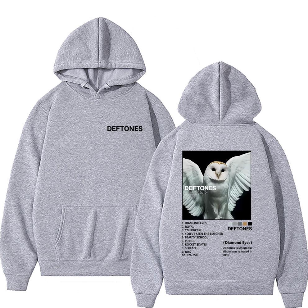 Rock Band Deftones Diamond Eyes Print Hoodie Men Women Alternative Heavy Metal Streetwear Male Casual Oversized Hoodies