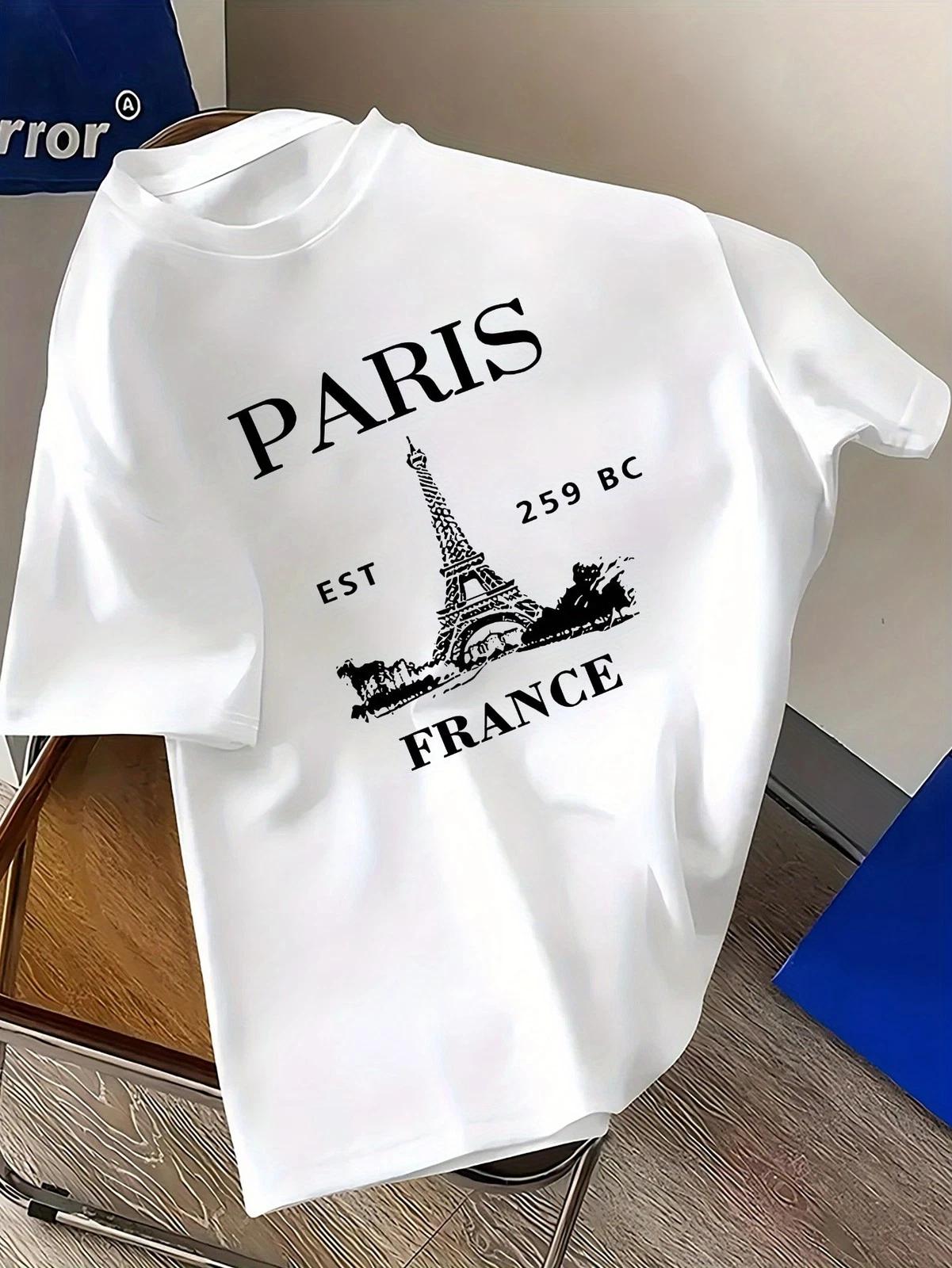 Paris France EST 1598 Vintage City Graphic T-Shirt Travel Paris France Tee XL