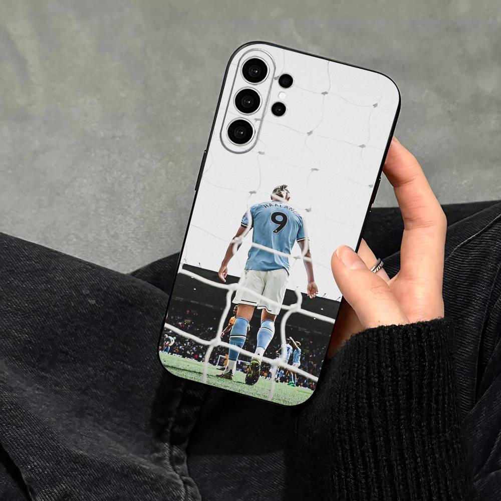 Football Star E-Erling H-Haaland Phone Case For Samsung S25,S24,S21,S22,S23,S30,Ultra,S20,Plus,Fe,Note,10,9,5G Black Cover