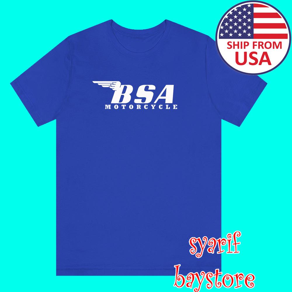 BSA Classic Motorcycle Men#039;s Royal Blue Size S to 5XL Unisex T-Shirt L