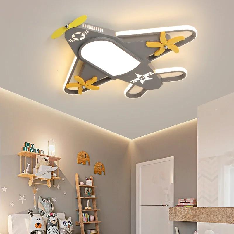 Lustră LED Modernă Lumini Cameră de Studiu Băieți Fete Lumini Bucătărie Dormitor Copii Decor Acasă Lampă de Plafon de Interior Avion Nor