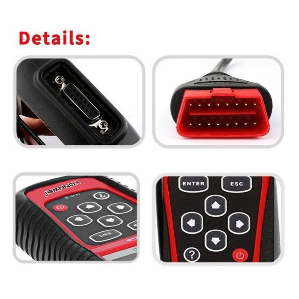 KONNWEI KW808 OBD2 Auto skener OBD2 Automotive Diagnostic Scanner Tool Nástroje na čítanie chybových kódov motora pre autá