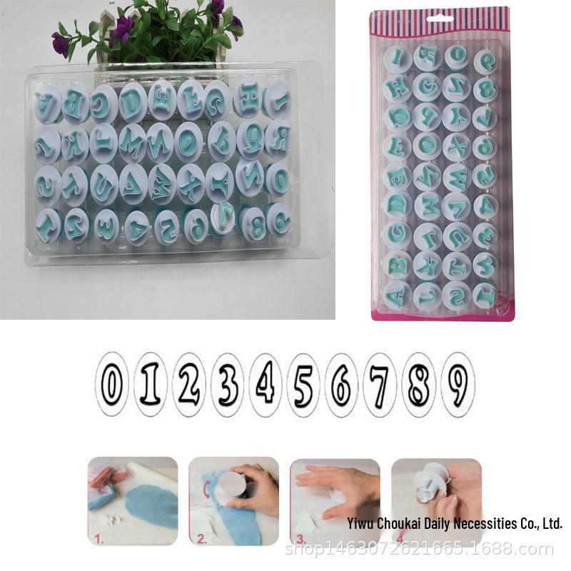 26-Piece Alphabet & Number Baking Molds for Cookies, Fondant & Chocolate