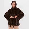 Russian women's imitation fur fur coat stand-up collar belt mink velvet thickened warm fur coat