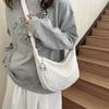 Chic Corduroy Shoulder Bag Casual Japanese Style Canvas Medium Crossbody