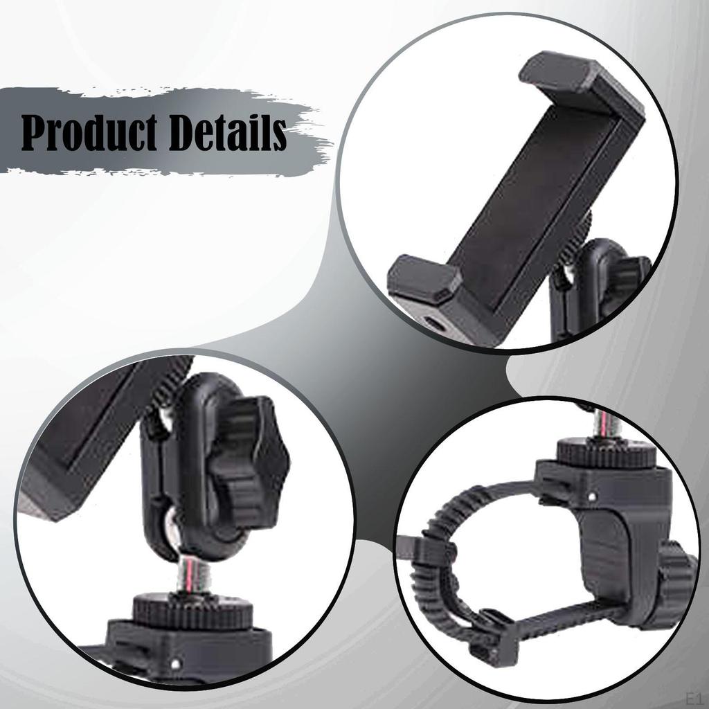 Phone Holder for Wind Instrument Angle Adjustable Convenient Installation with Strap