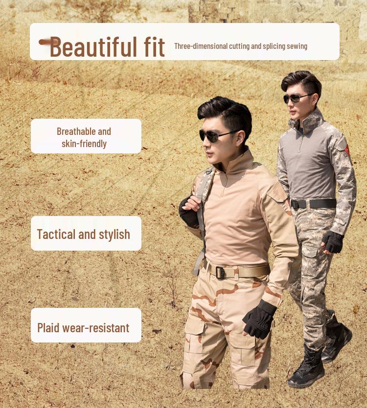 Tactical Frog Python Pattern CP Camouflage Outdoor Suit - Slim Fit, Wear-Resistant Training Set