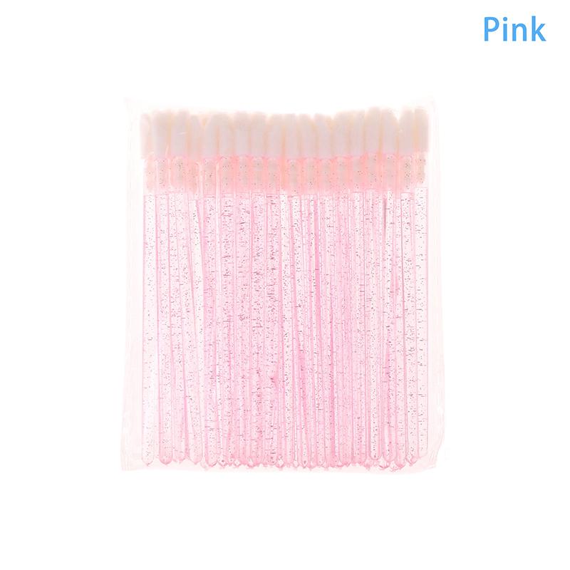 50Pcs  Disposable Lip Brush Lash Extension Brushes Mascara Applicator Lipstick Wands Set Cosmetic Plastic Makeup Tools