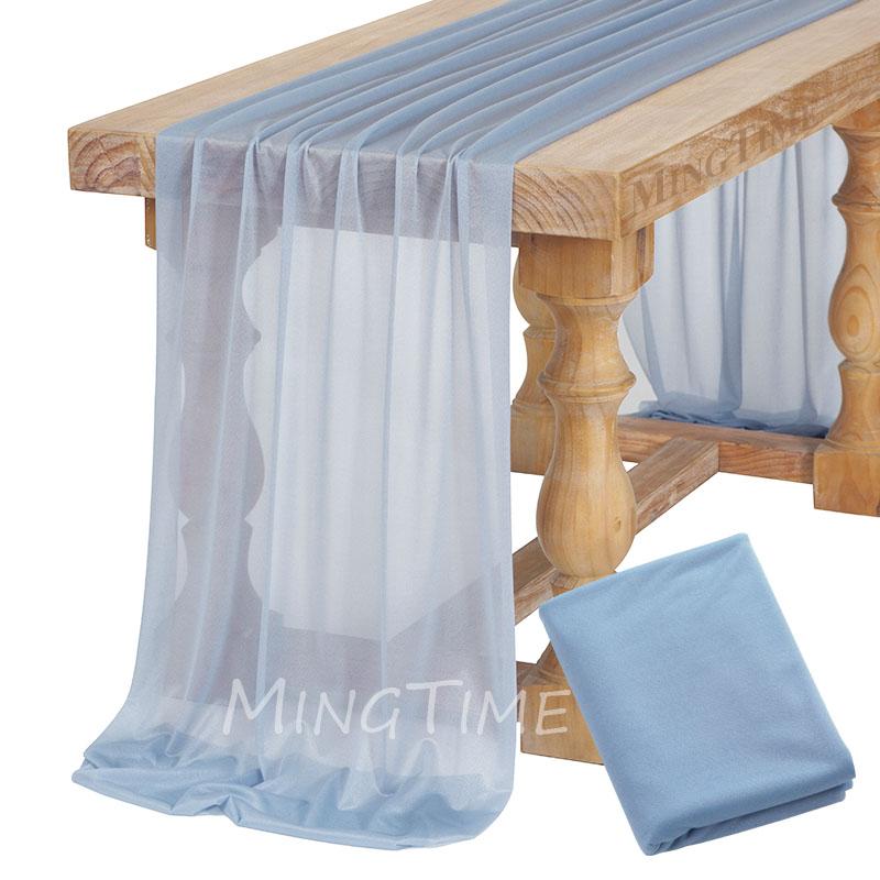 Caminho de Mesa Macio Rosa Blush Poeira Gaze Rústico Boho Natural Casamento Festa Chá de Bebê Jantar Ornamento Decoração