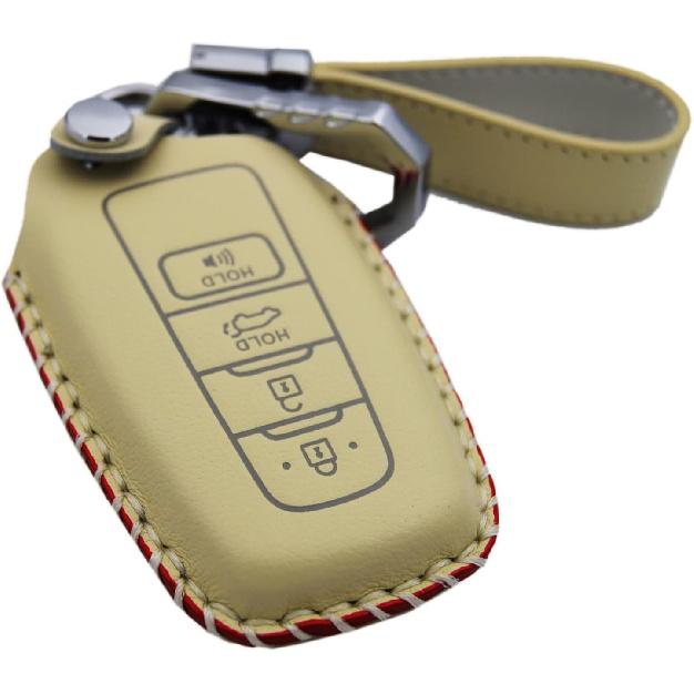 Handmade Leather Remote Key Fob Cover for Toyota Camry 2018-2024 XLE XSE LE SE Corolla Avalon C-HR Highlander Prius RAV4 4Runner Prado