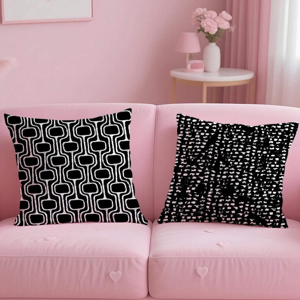 Classic Art Modern Geometric Style Cushion Cover Soft  EasyWash Pillow Case  Versatile for Couch Bed Travel and Office