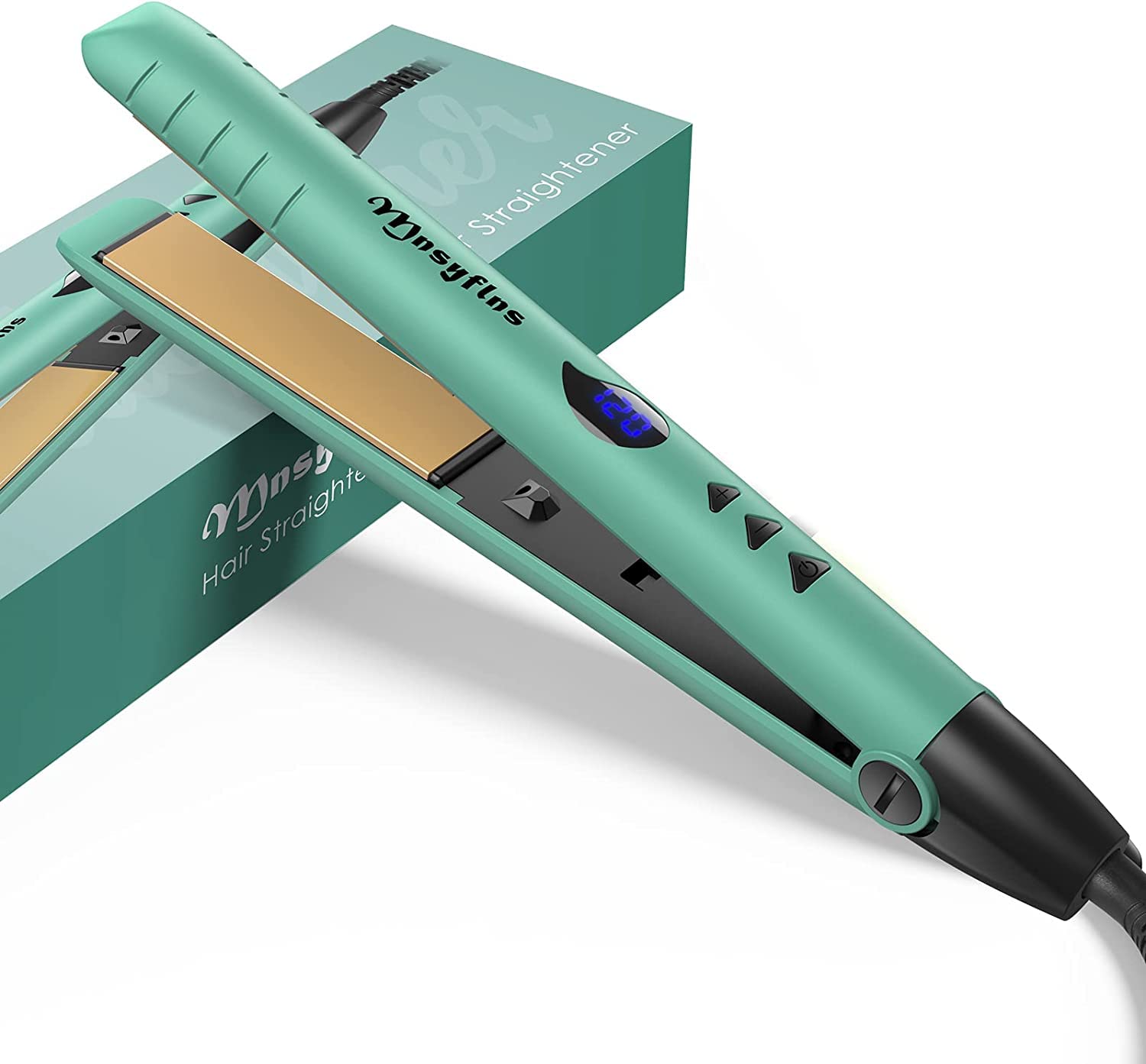 

Керамическая регулировка температуры волос в ЖК-дисплее Бысткий Легкий и Сертифицированный PSE Утюжок, Выпрямитель/Завиватель, Высокопроизводительный нагреватель, (120°C 200°C 5°C