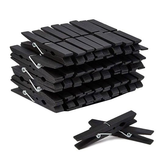 50 Stück Holz-Wäscheklammern, Foto-Clips, starker Halt, kompakte Größe, tragbar, strapazierfähig, für Kunsthandwerk, Bilder-Clips, bunte Wäscheklammern