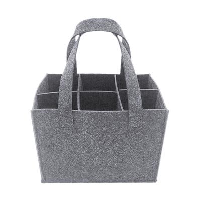 Borsa per bottiglie di vino leggera, pieghevole, da viaggio, con maniglia per il trasporto, per picnic, resistente agli strappi, impermeabile, 6 scomparti, per barbecue e feste.