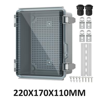 DaierTek Outdoor WiFi Enclosure Weatherproof Locking Outdoor WiFi Box Plastic Waterproof Switch Router Enclosure Box 8.7x6.7x4.3