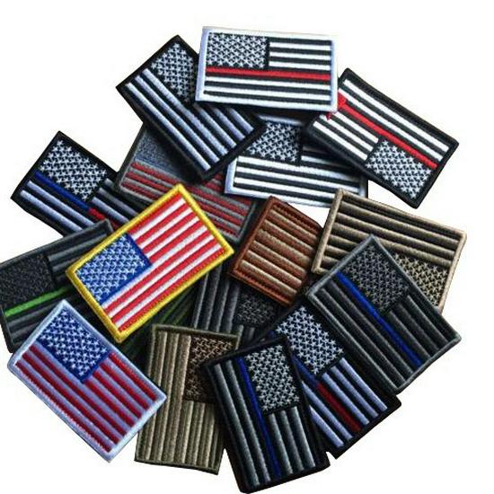 Velcro American Flag Embroidered Backpack Patch - Outdoor Stars & Stripes Badge