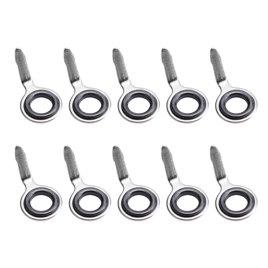 Premium Stainless Steel Fishing Rod Guides Anti Tangle Line Ring Set Accessories for Spinning and Lure Rod Repair