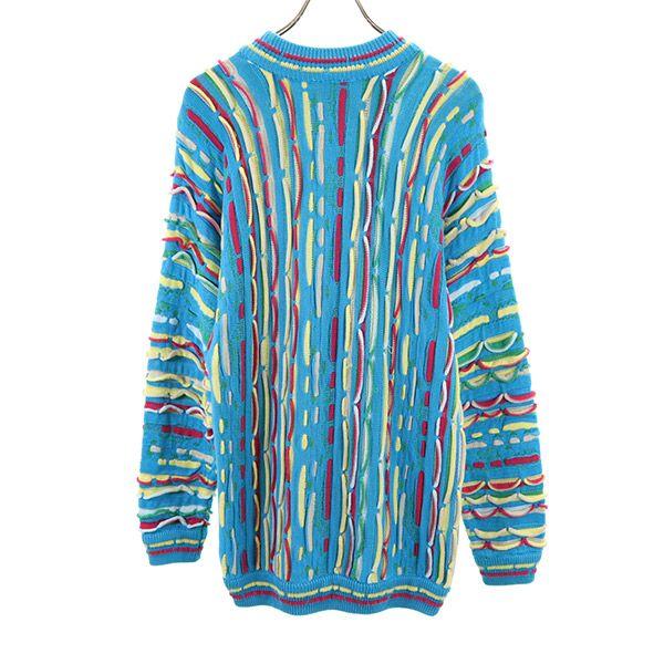 COOGI 90s Old 3D Overall handle Long sleeve cotton sweater S knit Men's Used