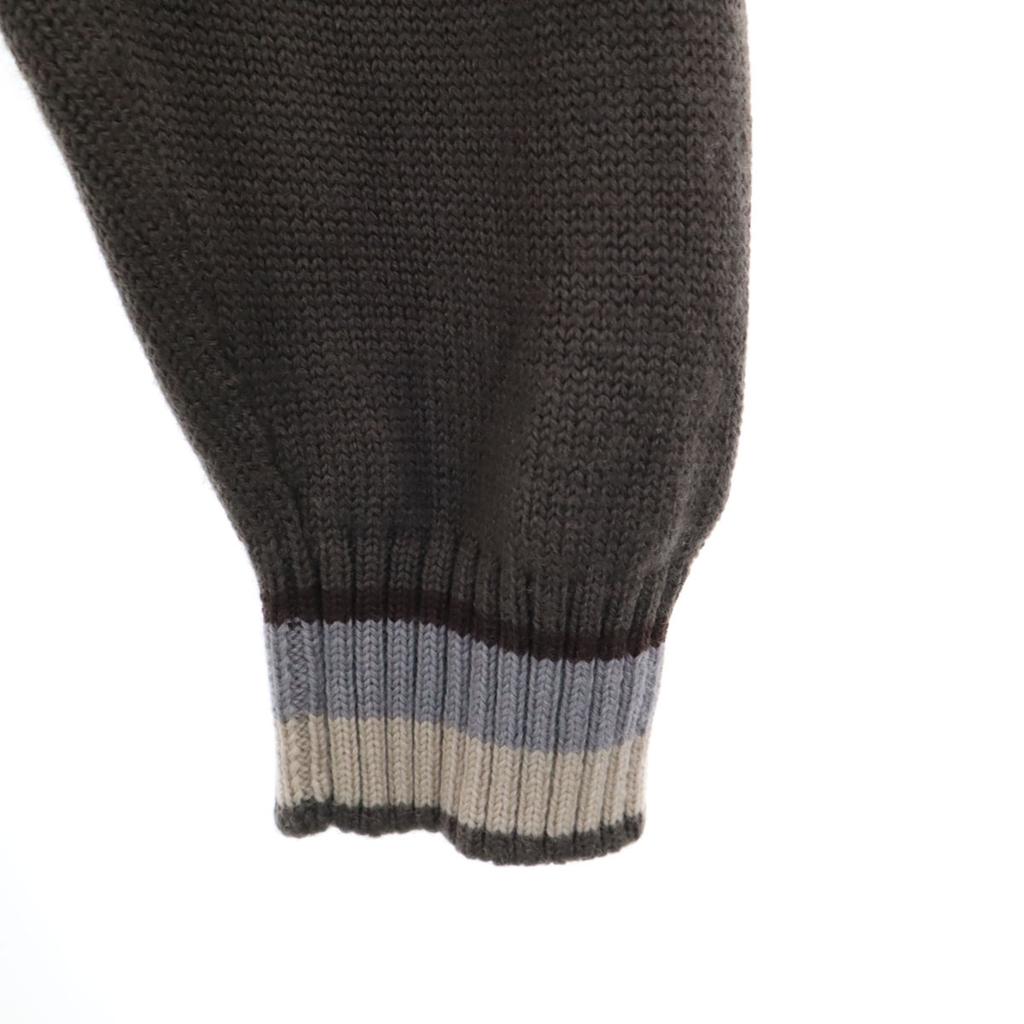 Dunhill Hergestellt in Italien Pullover mit langen Ärmeln und V-Ausschnitt S Anthrazitbraun Gestrickt Herren Gebraucht