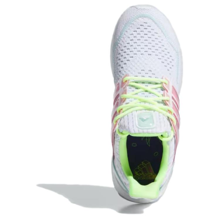 adidas UltraBoost 1.0 Weiß Glücksrosa Damen Sneaker Wolkenweiß Leuchtendes Zitrone ID5949