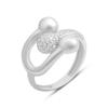 Silver Ring with Cubic Zirconia, Product Weight 2.57 G (2208631)