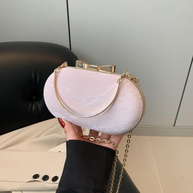 Trendy Circular Bag With Chain Strap For Women Street-style Shoulder Bag